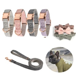 Custom Rose Gold Metal Buckle Dog Collar