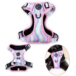 Soft Padded Adjustable Large Dog Harnessustom Pattern Printing Neoprene Puppy Vest